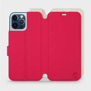 Hülle für Apple iPhone 12 Pro Max - Farbe Rot mit Platin