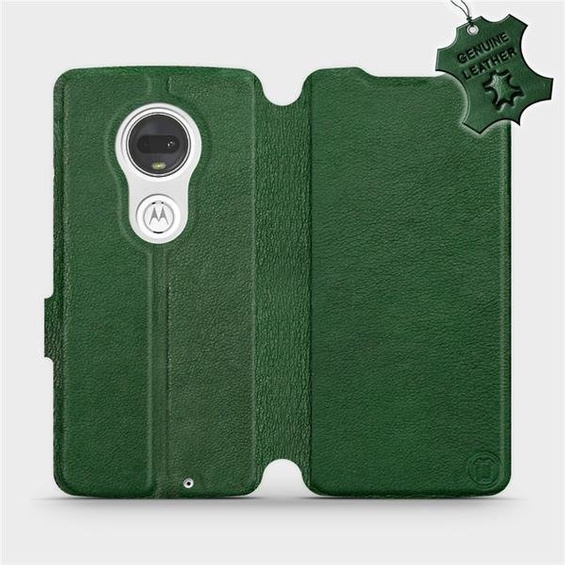 Hülle für Motorola Moto G7 - Farbe Green Leather