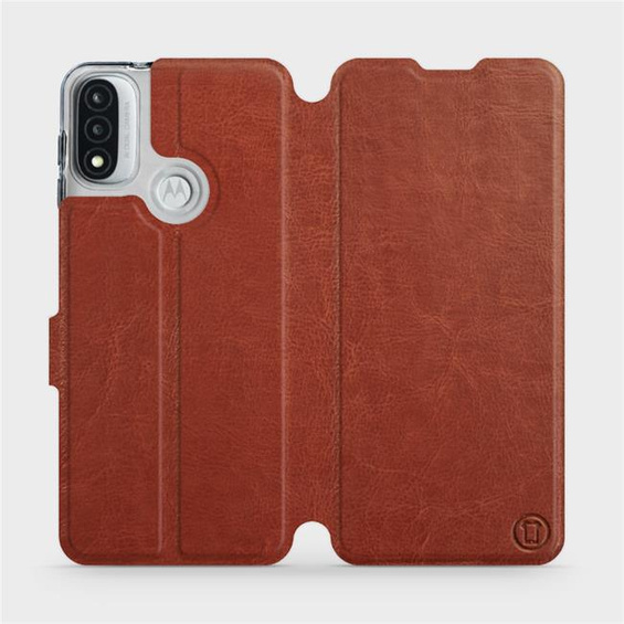 Hülle für Motorola Moto E20 - Farbe Brown&Orange