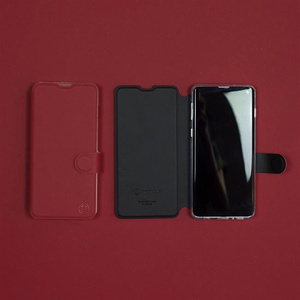 Hülle für Xiaomi Redmi Note 9 - Farbe Dunkelrot mit Schwarz