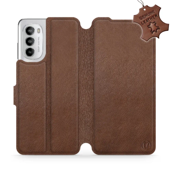Hülle für Motorola Moto G82 5G - Farbe Brown Leather