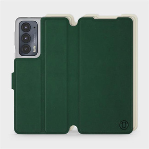 Hülle für Motorola Edge 20 - Farbe Grün mit Platin