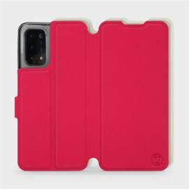Hülle für OPPO A74 5G - Farbe Rot mit Platin
