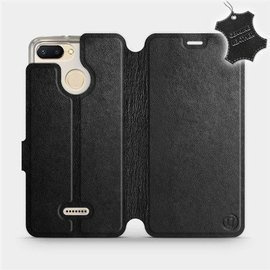 Hülle für Xiaomi Redmi 6 - Farbe Black Leather