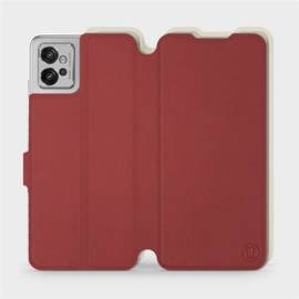 Hülle für Motorola Moto G32 - Farbe Dunkelrot mit Platin