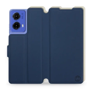 Hülle für Motorola Moto G85 5G - Farbe Marineblau mit Platin