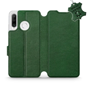 Hülle für Huawei P30 Lite - Farbe Green Leather