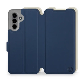 Hülle für Samsung Galaxy A36 5G - Farbe Marineblau mit Platin