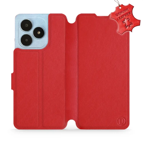 Hülle für Realme Note 50 - Farbe Red Leather