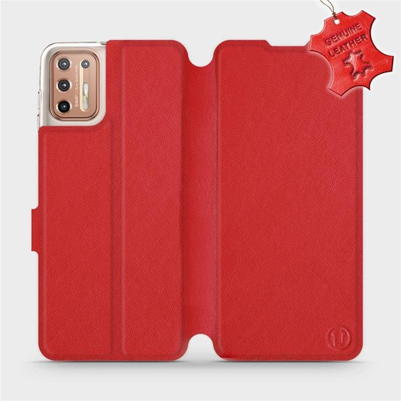 Hülle für Motorola Moto G9 Plus - Farbe Red Leather