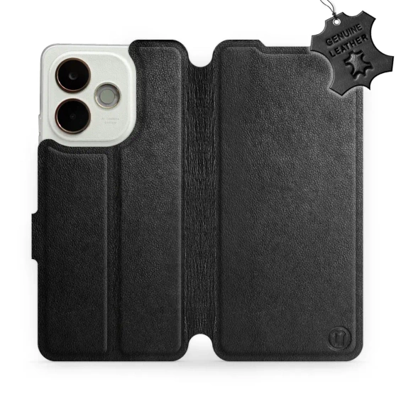 Hülle für OPPO A5 Pro 5G - Farbe Black Leather