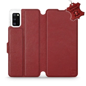 Hülle für Samsung Galaxy A41 - Farbe Dark Red Leather