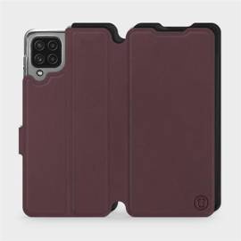 Hülle für Samsung Galaxy M22 - Farbe Burgund mit Schwarz