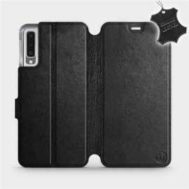 Hülle für Samsung Galaxy A7 2018 - Farbe Black Leather