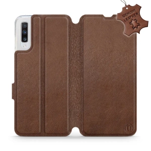 Hülle für Samsung Galaxy A70 - Farbe Brown Leather
