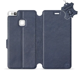Hülle für Huawei P9 Lite - Farbe Blue Leather