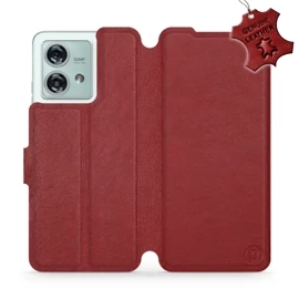 Hülle für Motorola Edge 40 Neo - Farbe Dark Red Leather