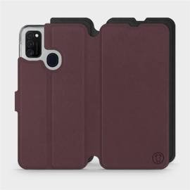 Hülle für Samsung Galaxy M21 - Farbe Burgund mit Schwarz