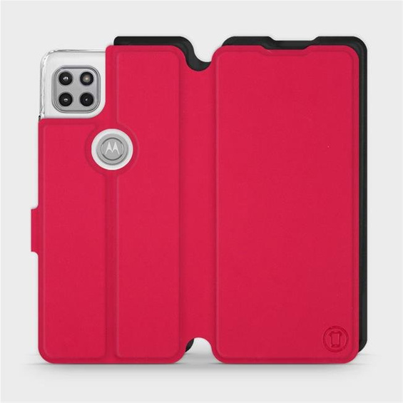 Hülle für Motorola Moto G 5G - Farbe Rot mit Schwarz