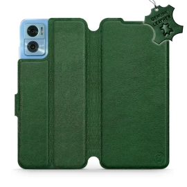 Hülle für Motorola Moto E22 - Farbe Green Leather