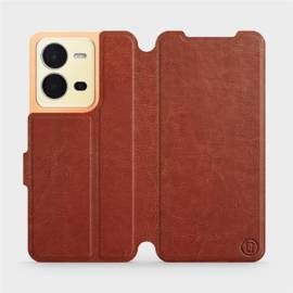 Hülle für Vivo X80 Lite - Farbe Brown&Orange