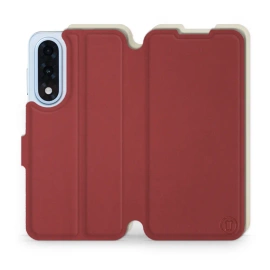 Hülle für OnePlus Nord 5 - Farbe Dunkelrot mit Platin