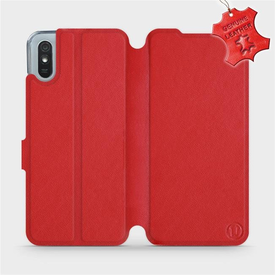 Hülle für Xiaomi Redmi 9A - Farbe Red Leather
