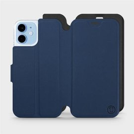 Hülle für Apple iPhone 12 mini - Farbe Marine mit Schwarz