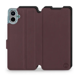 Hülle für Samsung Galaxy A07 - Farbe Burgund mit Schwarz