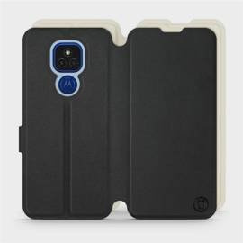 Hülle für Motorola Moto E7 Plus - Farbe Schwarz mit Platin