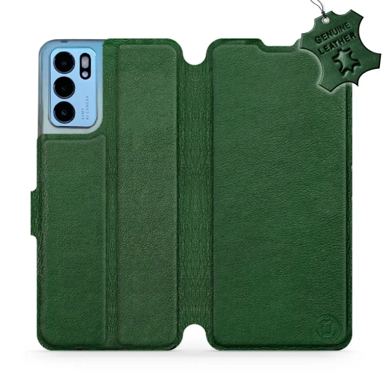Hülle für OPPO Reno 6 5G - Farbe Green Leather