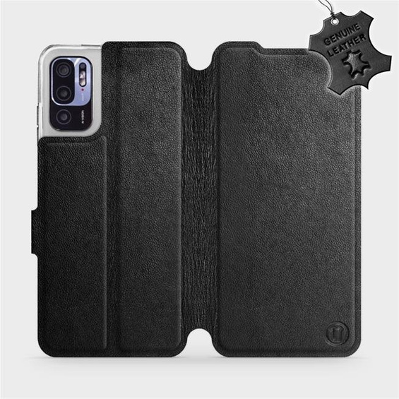 Hülle für Xiaomi Redmi Note 10 5G - Farbe Black Leather