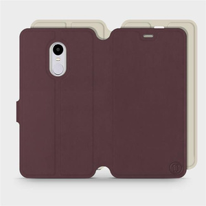 Hülle für Xiaomi Redmi Note 4 - Farbe Burgund mit Platin