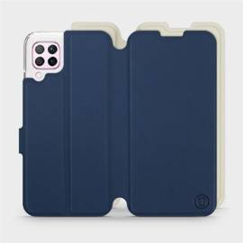 Hülle für Huawei P40 Lite - Farbe Marineblau mit Platin