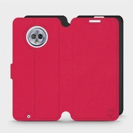Hülle für Motorola Moto G6 - Farbe Rot mit Schwarz