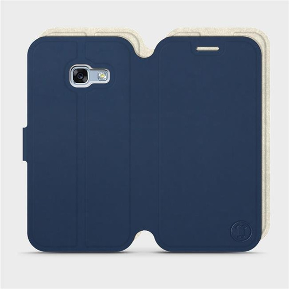 Hülle für Samsung Galaxy A3 2017 - Farbe Marineblau mit Platin