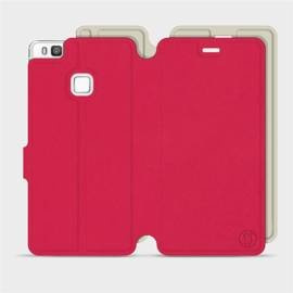 Hülle für Huawei P9 Lite - Farbe Rot mit Platin