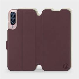 Hülle für HTC Desire 22 Pro - Farbe Burgund mit Platin
