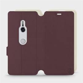 Hülle für Sony Xperia XZ3 - Farbe Burgund mit Platin