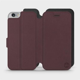 Hülle für Apple iPhone 6s - Farbe Burgund mit Schwarz