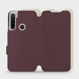 Hülle für Xiaomi Redmi Note 8 - Farbe Burgund mit Platin