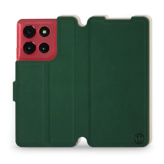 Hülle für Motorola Moto G86 Power 5G - Farbe Grün mit Platin