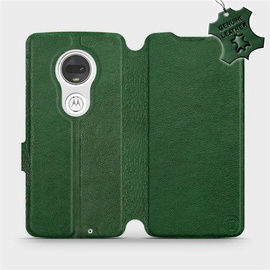 Hülle für Motorola Moto G7 Plus - Farbe Green Leather