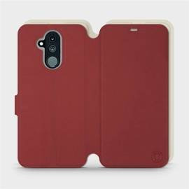 Hülle für Huawei Mate 20 Lite - Farbe Dunkelrot mit Platin