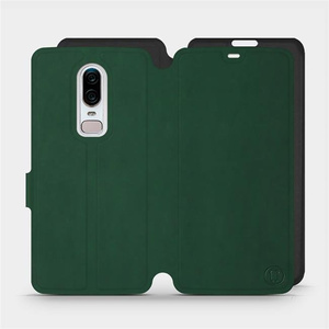 Hülle für OnePlus 6 A6000 - Farbe Grün mit Schwarz