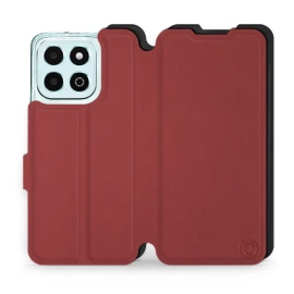 Hülle für Huawei Honor X6b - Farbe Dunkelrot mit Schwarz