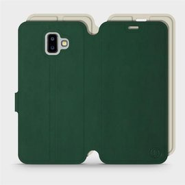 Hülle für Samsung Galaxy J6 Plus 2018 - Farbe Grün mit Platin