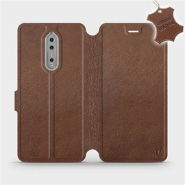 Hülle für Nokia 8 - Farbe Brown Leather