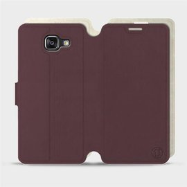 Hülle für Samsung Galaxy A5 2016 - Farbe Burgund mit Platin