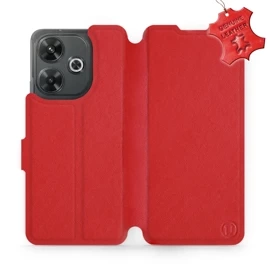 Hülle für Xiaomi Redmi 13 - Farbe Red Leather